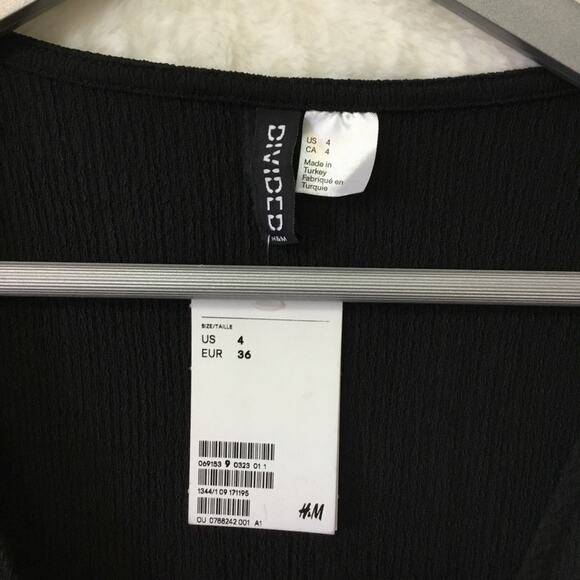 H&M Divided Black Wrap Dress - Picture 4 of 8
